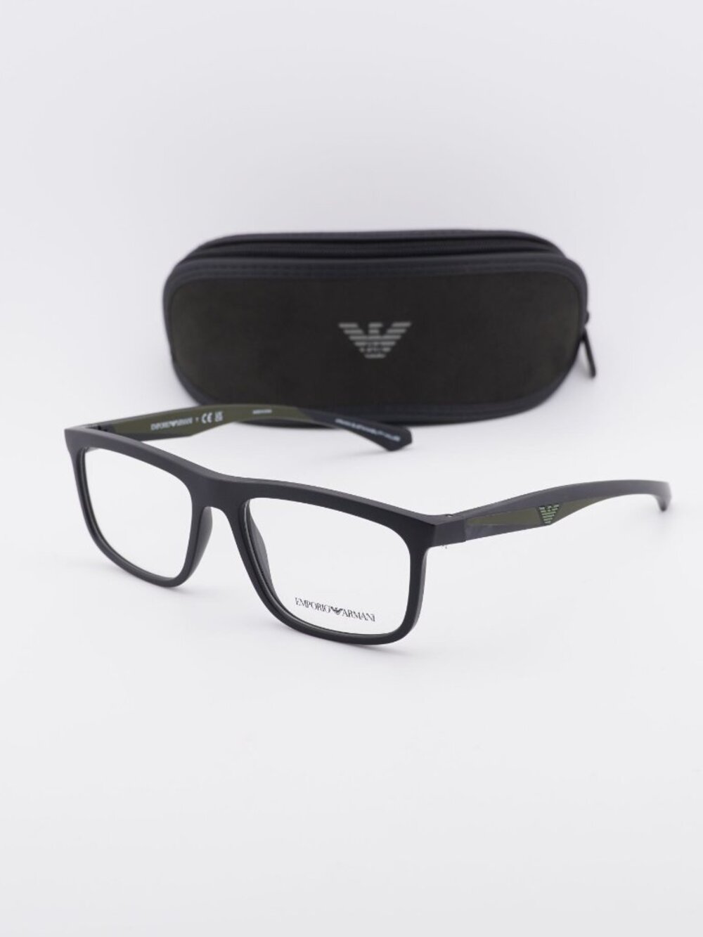 Emporio Armani EA3246 5001 Rectangle Eyeglasses 55mm - Black
